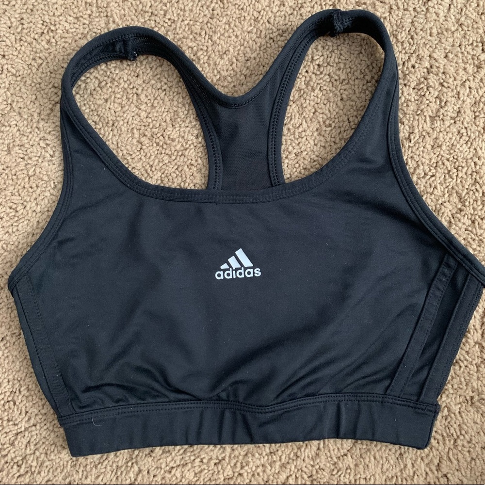Black adidas sports bra